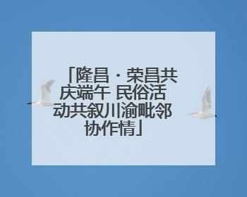 隆昌・荣昌共庆端午 民俗活动共叙川渝毗邻协作情