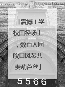 震撼！学校田径场上，数百人同吹口风琴共奏葫芦丝