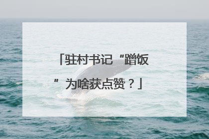 驻村书记“蹭饭”为啥获点赞？
