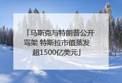 马斯克与特朗普公开骂架 特斯拉市值蒸发超1500亿美元