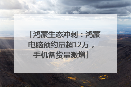 鸿蒙生态冲刺：鸿蒙电脑预约量超12万，手机备货量激增