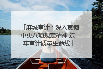麻城审计：深入贯彻中央八项规定精神 筑牢审计质量生命线