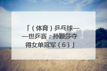 （体育）乒乓球——世乒赛：孙颖莎夺得女单冠军（6）