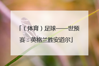 （体育）足球——世预赛：英格兰胜安道尔