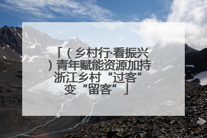 （乡村行·看振兴）青年赋能资源加持 浙江乡村“过客”变“留客”