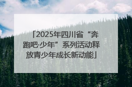 2025年四川省“奔跑吧·少年”系列活动释放青少年成长新动能