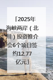 2025年海峡两岸（北川）投资推介会6个项目签约12.77亿元