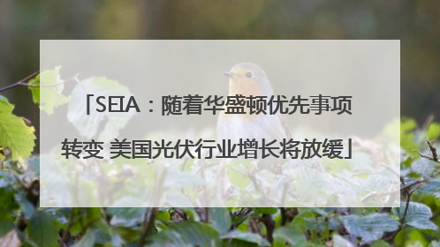 SEIA：随着华盛顿优先事项转变 美国光伏行业增长将放缓